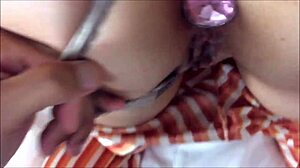 french whore strips satin thong for pov ass lick big fuck