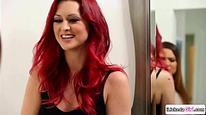 Big Tits Lesbian Milf Facesits and Scissors Petite Redhead Teen Client