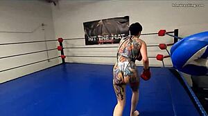 imagine a pro fighter attacking you topless in pov