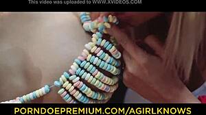 Maids of honor kiss lick pussies with dildos in car outdoors