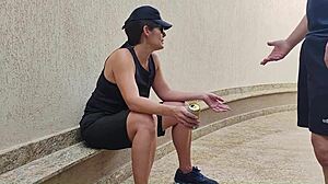 brazilian lesbian amateur punished roommate creampie ass in dorm shorts