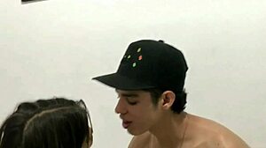 sexy skinny ebony goddess spits on big white cock and sucks it deep homemade