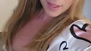 french girl rams dildo machine deep in tight ass