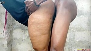 Local forest lady treks home from woods boldly