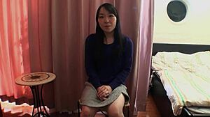 The sexy japanese milf mounts monster cock cowgirl then bends over doggystyle on bed