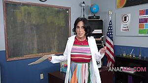 That vengeful student rams anal revenge into cougar milf abi james tight ass hard