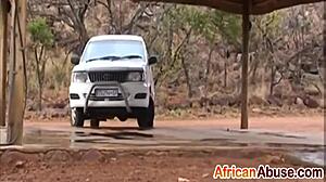 beautiful african babe deepthroats my cock in the backseat