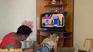 hey stepmom blocked the tv so i fucked her tight ass hard?