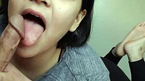 Bold Native American Deepthroats Monster Cock and Swallows Cum