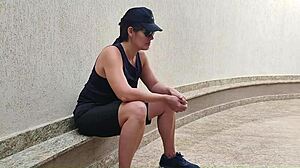 brazilian lesbian amateur punished roommate creampie ass in dorm shorts