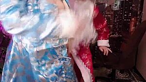 merry christmas daddies watching mommy milf ride deepthroat cumshot all night