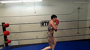 imagine a pro fighter attacking you topless in pov