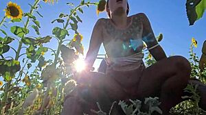 Damiana's Brazilian Ass Flashing in Sunflower Field Europe Episode 6