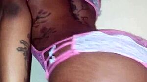 Lola Strips Down in Sexy Dance Teasing Petite Ebony Body Before Ripping Clothes Off