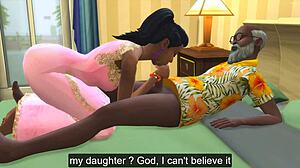 indian stepdaughter walks in on naked daddy and sucks his sad cock dry