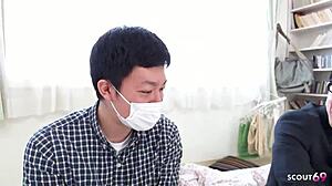 Japanese Stepdad Hires Escort to Deflower Virgin Stepson in Raw Uncensored Creampie Fuck