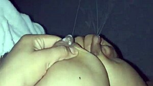 Milking Big Natural Tits from Brunette Latina Wife