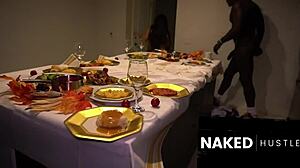 i bend over kitchen counter as 12-inch bbc stretches my latina milf pussy wide