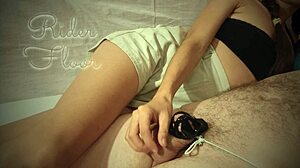 Femdom Handjob Ruins Pathetic Small Cock Slave Orgasm in Cage