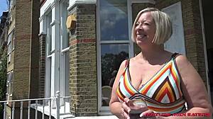 god i'm so horny shooting star wife slurps bbc lawn guy's huge cock doggystyle bareback