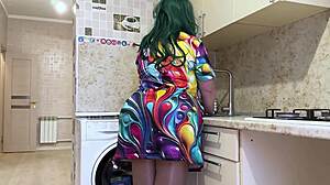 husband away, busty stepmom spreads for stepson's cock in every hole