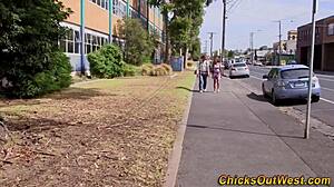 aussie girlfriend sucks cock gets fingered and creampied by her horny boyfriend