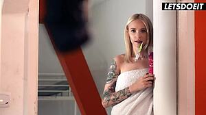 Russian Hostel Teen Arteya Craves Morning BBC Ride