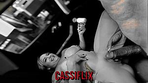 branquinha surrounded by big black cocks pounding her pussy and ass hard