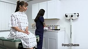 Nurse Patient Doctor Threesome Deepthroat Gagging Boobs