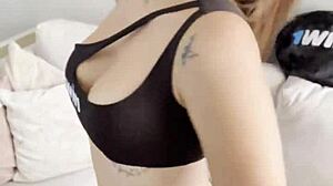 Super Horny Colombian Milf Masturbates Big Pussy on Boss's Sofa Now