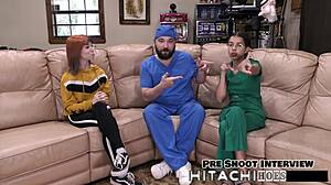 Ditria Rose endures mandatory hitachi orgasms lesbian POV