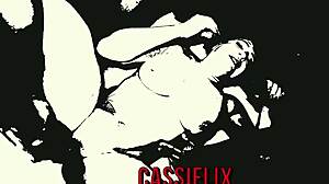 branquinha surrounded by big black cocks pounding her pussy and ass hard