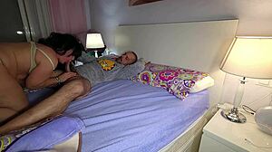 wanna share a bed with my horny suegra and end up creampie fucking her wet pussy?