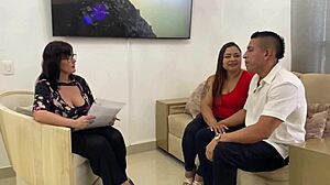 couple therapy turns into milf blowjob cumswap group ass play