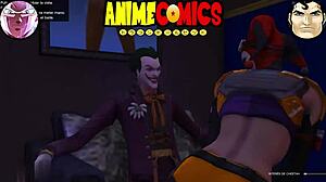intense passion as joker bangs prostitute harley quinn in wild comic frenzy