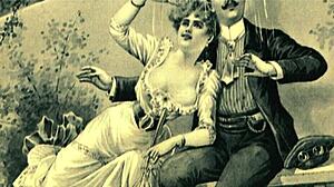 Vintage erotic drawings capture antique retro passion beautifully