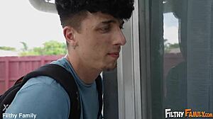 i'm spying on stepmom's huge tits n gettin hard