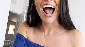 stepson's gf, kneel and show me your good mouth