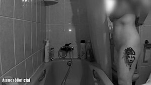 I sneaked a peek while showering and touching myself in secret.