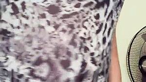 Pregnant Maid Bursts Out Big Tits and Hairy Pussy on Solo Cam Show!