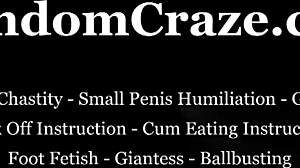 mistress instructs loser slave on ball kicking cum humiliation during femdom pov session