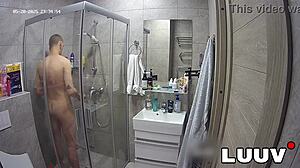 luuv abbadon showers shaves body for reality show prep