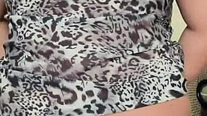 Pregnant Maid Bursts Out Big Tits and Hairy Pussy on Solo Cam Show!