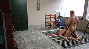 Brazilian Couple Fucks Doggystyle in Garden with Kisses and Licks