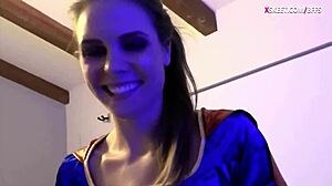 i join superhero costume teens for monster cock blowjob orgy group pounding