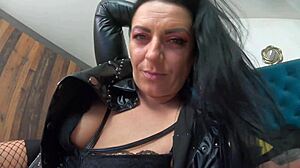 She Dirty-Talks Masturbating While Licking Sex Toy Pussy!