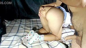 Mexican schoolgirl joins me for real homemade outdoor fun and games