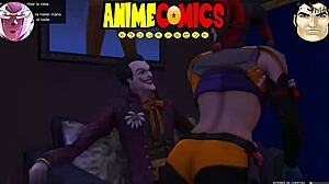 intense passion as joker bangs prostitute harley quinn in wild comic frenzy