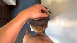 Pounding punished teen fuck doll's throat deep with cumshot facial in garage stockings