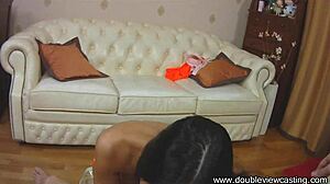 Rita's Frisky Casting Cravings Lead to Double Anal and Pussy Pounding POV